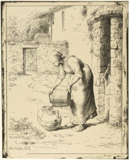 Woman Emptying a Pail, 1862–63, published 1921, Jean François Millet (French, 1814-1875), published