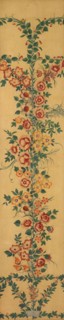 Panel, 19th century, Possibly United States, Painted and stenciled paper, 240.7 x 54.6 cm (94 3/4 x