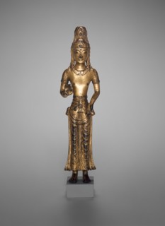Guanyin (Avalokiteshvara), Dali kingdom (c. 937–1253), 12th century, China, Gilt copper, 34 × 6.4 ×