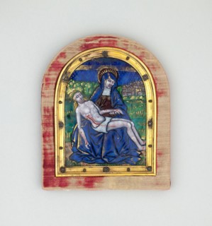 Pietà, early 16th century, Pénicaud Workshop, Limoges, Enamel on copper, 11.8 x 8.7 cm (4 5/8 x 3