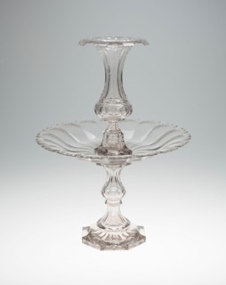 Three-Part Garniture, c. 1850, England, Bristol, Bristol, Glass, 44.5 × 36.2 cm (17 1/2 × 14 1/4 in