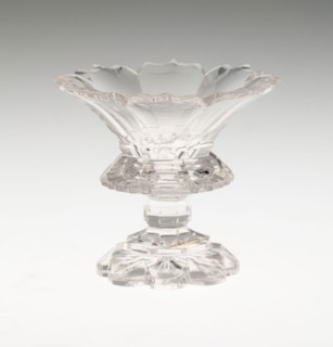 Salt, c. 1850, England, Bristol, Bristol, Glass, 8.9 × 10.2 cm (3 1/2 × 4 in.)