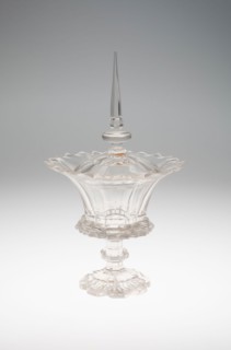 Compote and Cover, c. 1850, England, Bristol, Bristol, Glass, H. 35.6 cm (14 in.)