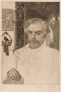 Portrait of Edmond de Goncourt, 1882, Felix Bracquemond, French, 1833–1914, France, Etching in
