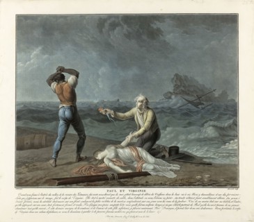 Paul and Virginie, 1795, Charles-Melchior Descourtis (French, 1753-1820), Jean Schall (French,