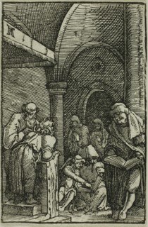Christ among the Doctors, from The Fall and Redemption of Man, 1513, Albrecht Altdorfer, German, c