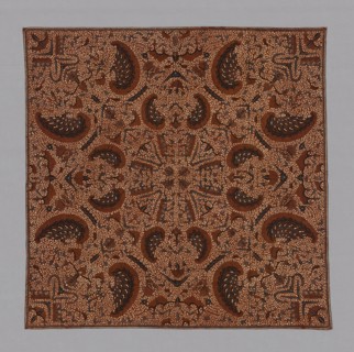 Iket (Headcloth), 19th century, Indonesia, Central Java, Java, Cotton, batik dyed, 105 x 106 cm (41