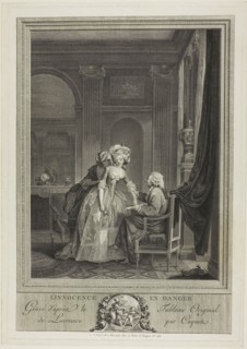 Innocence in Danger, c. 1785, Jean Gabriel Caquet (French, 1749-1802), after Nicolas Lavreince