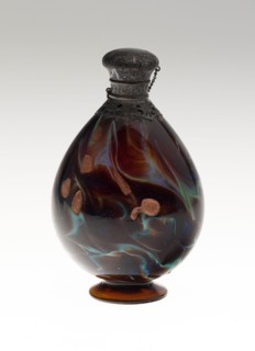 Scent Bottle, 19th century, Probably Italy, Italy, Marbled glass with metal mounts, 11.4 x 7 x 5.1