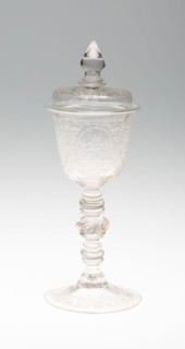 Goblet with Cover, c. 1690, Bohemia, Czech Republic, Bohemia, Glass, H. 21.6 cm (8 1/2 in.)