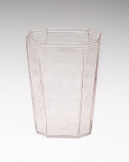 Beaker, c. 1720, Bohemia, Czech Republic, Bohemia, Glass, 11.1 × 7.6 × 6.4 cm (4 3/8 × 3 × 2 1/2 in