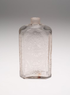 Bottle, Early 18th century, Bohemia, Czech Republic, Bohemia, Glass, H. 14.6 cm (5 3/4 in.)
