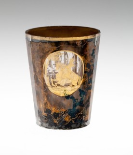Beaker, c. 1730, Bohemia, Czech Republic, Bohemia, Glass, 8.7 × 7 cm (3 7/16 × 2 3/4 in.)