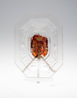 Dish, Early 18th century, Bohemia, Czech Republic, Bohemia, Glass, 2.7 × 22 × 16.4 cm (1 11/16 × 8
