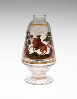 Bottle, c. 1725, Bohemia, Czech Republic, Bohemia, Glass, 12.4 × 6.5 cm (4 7/8 × 2 9/16 in.)