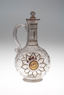 Bottle, c. 1730, Bohemia, Czech Republic, Bohemia, Glass, H. 24 cm (9 7/16 in.)