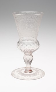Goblet, c. 1730, Bohemia, Czech Republic, Bohemia, Glass, 17.5 × 8.3 cm (6 7/8 × 3 1/4 in.)