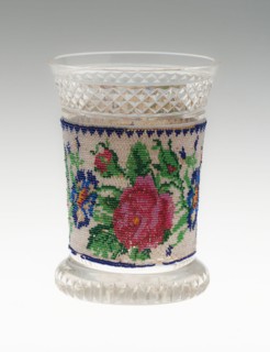 Beaker with Beaded Band, 1820/40, Bohemia, Czech Republic, Bohemia, Glass, blown, cut and polished,