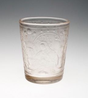 Beaker, 1698, Bohemia, Czech Republic, Bohemia, Glass, H. 12.1 cm (4 3/4 in.)