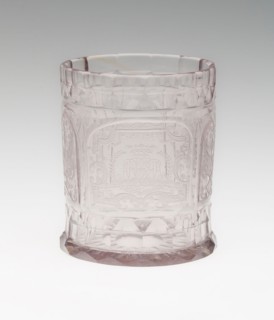 Beaker, c. 1725, Bohemia, Czech Republic, Bohemia, Glass, 9.2 × 7.8 cm (3 5/8 × 3 1/16 in.)