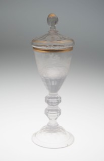 Wine Glass and Cover, c. 1756, Germany, Lauenstein, Lauenstein, Glass, 30.8 x 9.2 cm (12 1/8 x 3