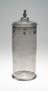 Tankard with Cover, 1596, Germany, Glass, 47 × 17 cm (18 1/2 × 6 11/16 in.)