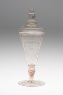 Goblet with Cover, Early 18th century, Germany, Glass, 15.9 x 7.8 cm (6 1/4 x 3 1/16 in.)