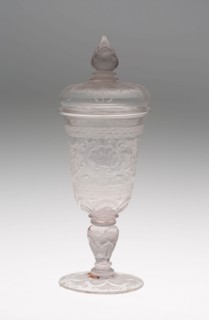 Goblet with Cover, Early 18th century, Germany, Schleswig, Schleswig, Glass, H. 23.5 cm (9 1/4 in.)