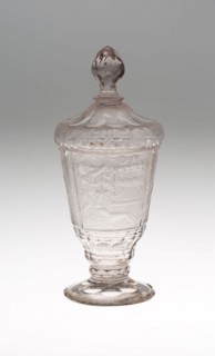 Goblet with Cover, c. 1720/25, Germany, Schleswig, Schleswig, Glass, 21 x 8.4 cm (8 1/4 x 3 5/16 in