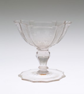 Sweetmeat Dish, c. 1730, Germany, Glass, 11 x 11.1 cm (4 5/16 x 4 3/8 in.)