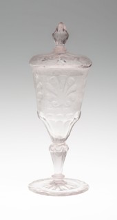 Goblet with Cover, c. 1745, Germany, Schleswig, Schleswig, Glass, 23.2 x 7.9 cm (9 1/8 x 3 1/8 in.)