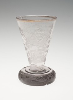 Bowl of Wine Glass with Silver Foot, c. 1740, Bohemia, Czech Republic and Germany, Schleswig,
