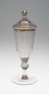 Chalice with Twelve Apostles, c. 1740, Germany, Schleswig, Schleswig, Glass, engraved and gilt