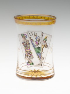 Beaker with Tarot Cards, c. 1820, Anton Kothgasser, Austrian, 1769-1851, Vienna, Austria, Vienna,