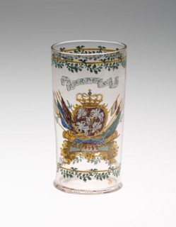 Beaker, 19th century, Saxony, Germany, Saxony, Glass, H. 14 cm (5 1/2 in.)
