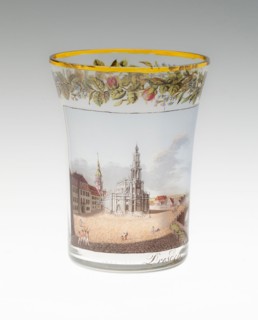 Beaker with a view of Dresden, 1816, Germany, Dresden, Gottlob Samuel Mohn (German, 1789-1825),
