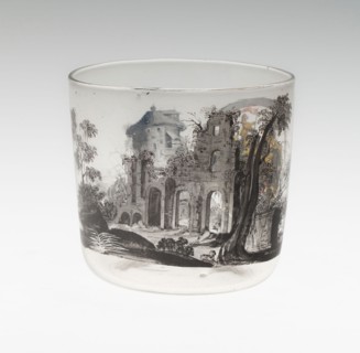 Beaker, c. 1665, Painted by Johann Schaper, German, 1621-1670, Nuremberg, Germany, Nuremberg, Glass