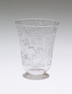 Beaker, Early 18th century, Bohemia, Czech Republic, Bohemia, Glass, 11.4 × 8.6 cm (4 1/2 × 3 3/8