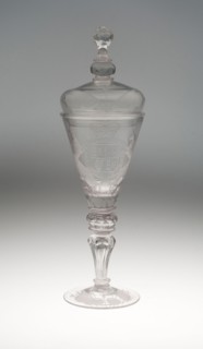 Goblet with Cover, c. 1750, Germany, Glass, H. 40.6 cm (16 in.)
