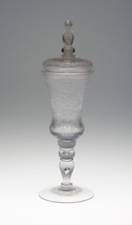 Goblet with Cover, 1736, Germany, Glass, H. 28.1 cm (11 1/16 in.)