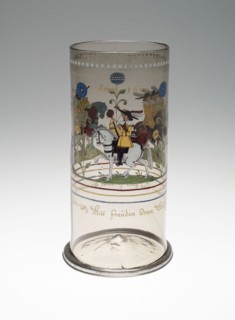 Beaker (Humpen), 1637, Germany, Glass, H. 27.9 cm (11 in.)