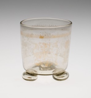 Beaker with Feet, Late 17th century, Germany, Glass, 8.6 x 7.9 cm (3 3/8 x 3 1/8 in.), Deux