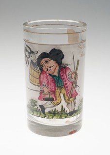 Beaker, c. 1850, Germany, Hessen, Geisenheim, Germany, Glass, colorless, blown, stained and gilded,
