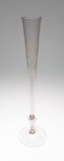 Flute Glass, c. 1660/80, Netherlands or Belgium, Netherlands, Glass, H. 44.5 cm (17 1/2 in.)
