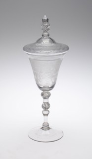 Covered Goblet with Goddess Diana Bathing, 1752, Netherlands, Amsterdam, Engraved by Jacob Sang