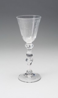 Wine Glass, c. 1792, England or Netherlands, England, Glass, cut and stipple engraved, 19.1 × 7 cm