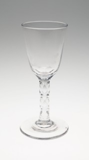 Wine Glass, c. 1760/80, England or Netherlands, England, Glass, stipple engraved, 19.1 × 7.9 cm (7
