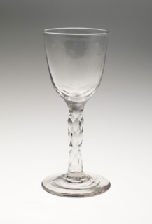 Wine Glass, Late 18th century, England or Netherlands, England, Glass, cut and stipple engraved, 15