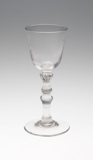 Wine Glass, c. 1770, England or Netherlands, England, Glass, blown and stipple engraved, 17.5 × 6.7