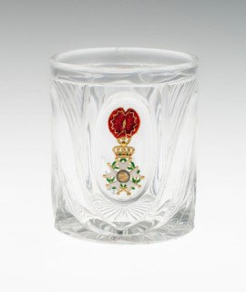 Beaker, 1835/40, France, Glass, molded with colored paste inclusion, 8.9 × 7 cm (3 1/2 × 2 3/4 in.)